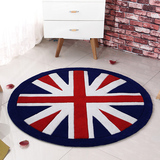 个性定制美国队长盾牌英伦米字旗圆形地毯地垫客厅茶几床边地毯垫