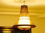 东南亚新中式酒店会所工程吊灯复古客厅茶楼餐厅包房竹编灯具灯饰