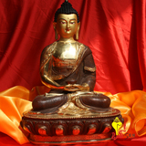 藏传佛教佛像国产黄铜一尺阿弥陀佛鎏金鎏银工艺宗教用品家用佛像