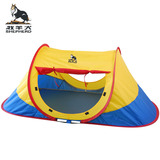 牧羊犬双人帐篷单层户外露营自动免搭简易儿童沙滩帐篷