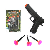 儿童玩具手枪新款黑色枪表演道具枪塑料枪可发射子弹枪