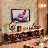 欧式天然大理石电视柜全实木雕花客厅机柜高档茶几组合客厅家具