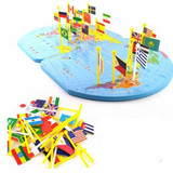多型号世界地图插棋游戏 拼图拼板国旗认知 儿童益智早教木制玩具