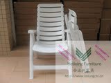 特价促销豪华高档户外阳台塑料折叠椅白色沙滩椅别墅温泉泳池躺椅