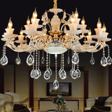 欧式k9水晶吊灯客厅卧室吸顶灯灯美式水晶创意大灯具餐桌小卧吊灯
