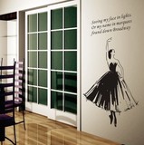 舞蹈墙贴纸芭蕾舞客厅卧室玻璃艺术贴画儿童房人物贴纸芭蕾女孩