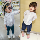 2016秋季韩版新款女童花边衬衫立领甜美公主风休闲童装外套女宝宝