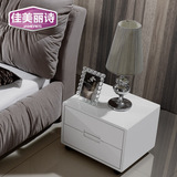 床头柜简约现代储物柜简易欧式烤漆白色韩式床边小柜子特价收纳柜