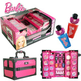 儿童芭比化妆品彩妆盒套装迪士尼公主女孩化妆多功能手提箱