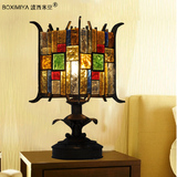 波西米亚灯具欧式地中海台灯奢华彩琉璃艺术灯客厅卧室床头台灯饰