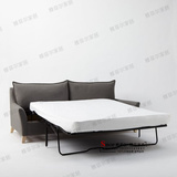 美式简约现代北欧宜家多功能两用卧室书房可折叠布艺沙发床可定制