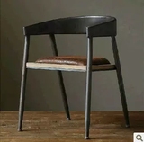 铁艺实木复古怀旧餐椅子吧台椅高脚登单人靠背客厅咖啡店休闲椅