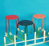 特价塑料套凳八孔圆凳宜家塑料圆凳子高凳时尚餐凳休闲家用玛留斯