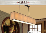 新简约现代亚麻布艺长方形餐厅客厅吧台收银台网吧咖啡厅家装吊灯