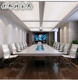 特价上海办公家具白色烤漆会议桌简约现代不锈钢脚时尚创意开会桌