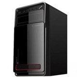 富士康 台式电脑机箱黑色装机家用首选散热电脑机箱电源装大板