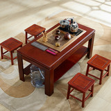 自动上水功夫茶几实木现代中式办公室客厅泡茶台家用凳桌椅组合