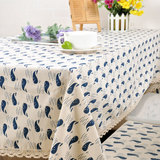 新款 地中海纯棉麻布艺餐桌布 书桌布定做儿童房台布卡通桌布包邮