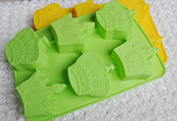 6孔皇冠硅胶模具 手工皂模　DIY制作冰盒模具