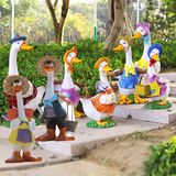别墅花园摆件树脂工艺品可爱鸭子庭院装饰品小区园林景观雕塑小品