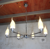 新款欧式个性创意蜡烛拉尾灯泡LED餐厅吊灯卧室客厅亚克力吊灯具