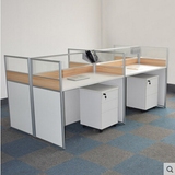 办公家具成都职员办公桌3人6人电脑桌简约员工桌 时尚六人屏风位