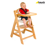 德国hauck外贸原单带轮婴儿童实木餐椅可调成长型吃饭BB高脚餐桌