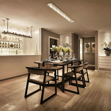 新中式实木餐桌椅组合现代酒店别墅餐厅家具样板房售楼处工程家具