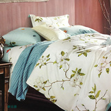 昕云居-2.5米宽幅纯棉斜纹古典清新大花棉布床品床单被罩布料