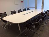办公家具会议桌简约现代大小型洽谈钢架条形接待桌U型长桌弧形桌