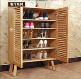纯实木鞋柜日式进口白橡木宜家简约北欧实木家具柜子储物柜鞋柜