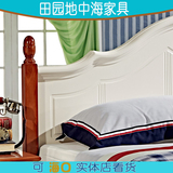 卧室家具 实木床1.8米简约时尚双人高箱储物床 地中海公主床