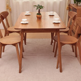 实木餐桌 日式全实木六人组合餐桌椅 宜家简约现代设计师桌子
