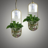 北欧田园宜家简约创意玻璃别墅床头阳台走廊餐厅时尚原创植物吊灯