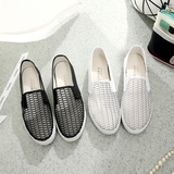 夏季白色韩版女帆布鞋小白鞋球鞋厚底网面鞋休闲鞋学生鞋平底板鞋