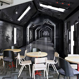大型立体3D个性密室逃脱玄关主题壁画西餐厅饭店酒吧ktv壁纸墙纸