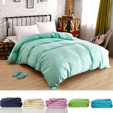 简约床上用品酒店被套学生床单纯棉被套纯色全棉被罩单件1.5/1.8m