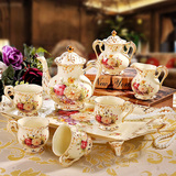 欧式咖啡具套装奢华陶瓷下午茶具杯骨瓷高档结婚礼物实用新婚礼品