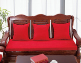 灯芯绒面料红木沙发坐垫带靠背实木春秋椅子椅垫木质加厚垫子包邮