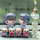 情侣汽车摆件挂件可爱车里的创意公仔摆设轿车内装饰品小玩偶男女