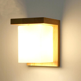简约现代卧室壁灯 床头灯实木现代中式过道走廊玄关创意LED壁灯具