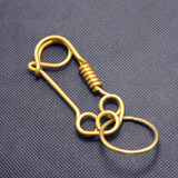 纯铜手工钥匙扣简约创意男女士钥匙扣纯铜汽车金属钥匙圈创意礼品
