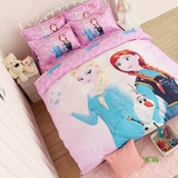 白雪公主四件套学生芭比三件套女孩儿童卡通床上用品床单被套床笠