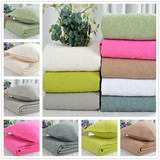 韩国外贸纯色全棉绗缝水洗床盖床单水洗夏凉空调被床上用品三件套