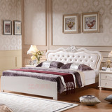 韩式床欧式床双人法式特价包邮实木公主床1.8米单人真皮白色婚床