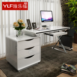 现代简约家具书桌电脑桌 白色烤漆学习桌 书房办公桌卧室写字台