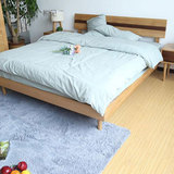 日式纯实木床 白橡木床双人床简约床全实木环保简约床铺 实木