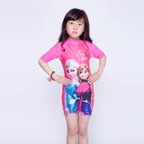 外贸新款儿童冰雪奇缘泳衣 韩版女童宝宝公主防晒速干连体冲浪衣
