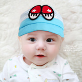 春夏天婴儿帽子儿童空顶帽宝宝遮阳帽幼儿太阳帽0-3-6个月男女童