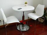 创意圆形餐桌小户型饭桌白色小圆桌西餐厅咖啡甜品店阳台桌椅组合
